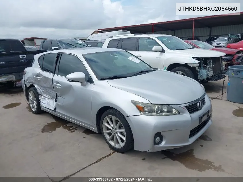 2012 Lexus Ct 200H Premium VIN: JTHKD5BHXC2084560 Lot: 39955782