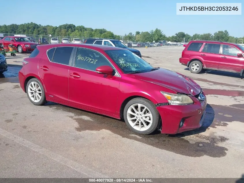 JTHKD5BH3C2053246 2012 Lexus Ct 200H Premium