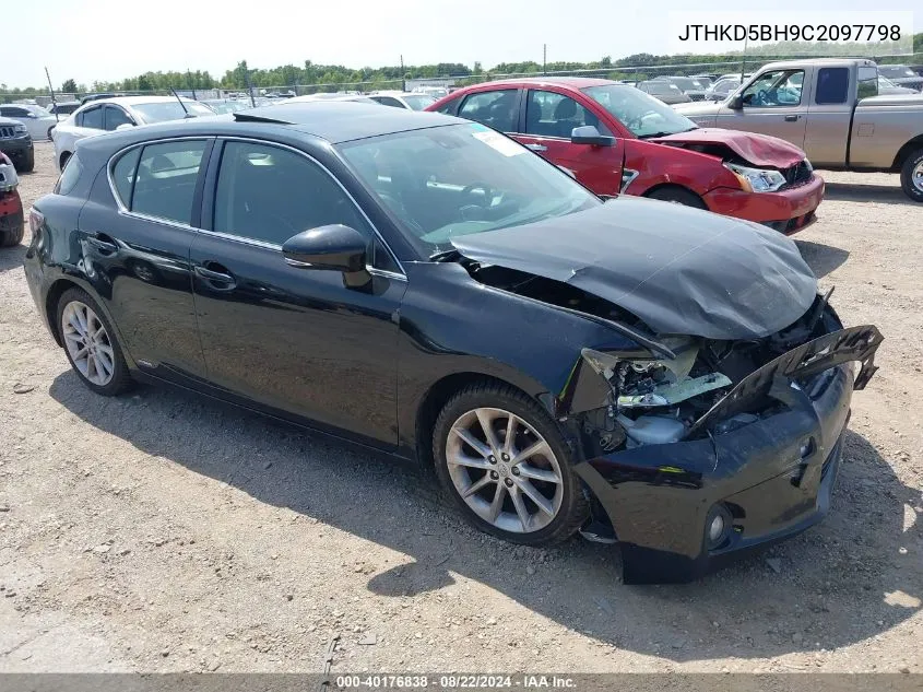 2012 Lexus Ct 200H Premium VIN: JTHKD5BH9C2097798 Lot: 40176838