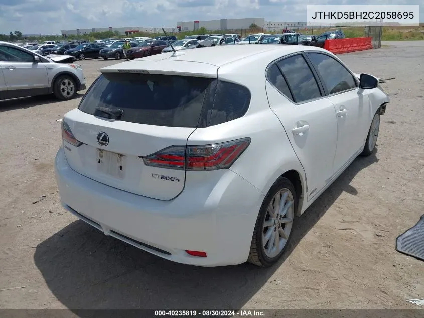 2012 Lexus Ct 200H Premium VIN: JTHKD5BH2C2058695 Lot: 40235819