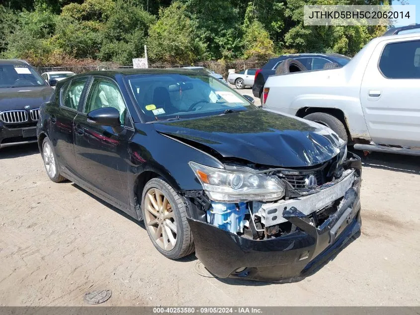 2012 Lexus Ct 200H Premium VIN: JTHKD5BH5C2062014 Lot: 40253580