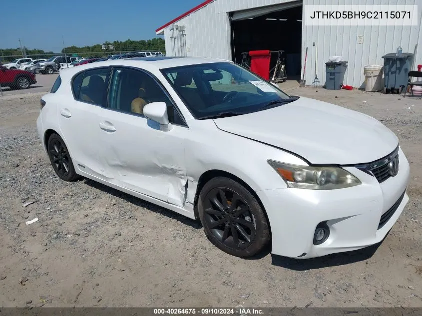 2012 Lexus Ct 200H 200 VIN: JTHKD5BH9C2115071 Lot: 40264675