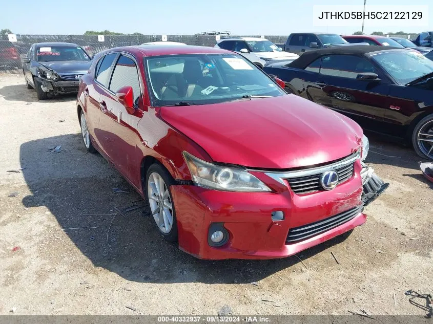 2012 Lexus Ct 200 VIN: JTHKD5BH5C2122129 Lot: 40332937