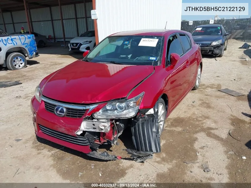 JTHKD5BH5C2122129 2012 Lexus Ct 200