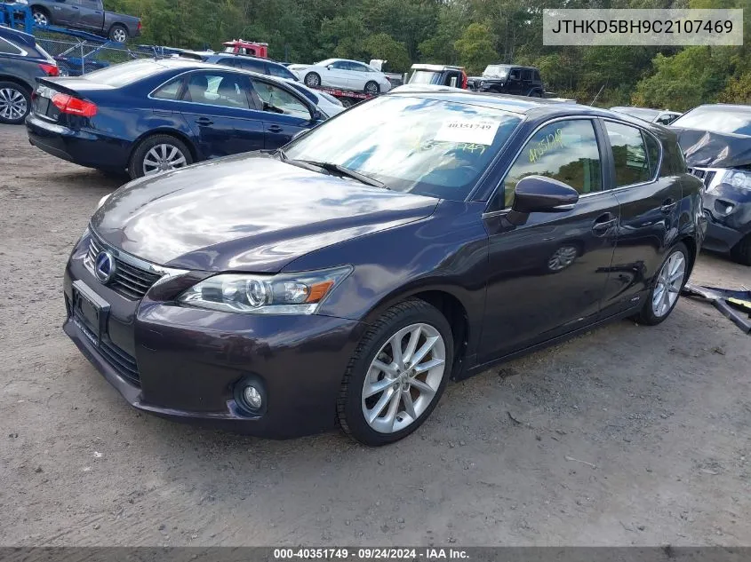 JTHKD5BH9C2107469 2012 Lexus Ct 200H Premium