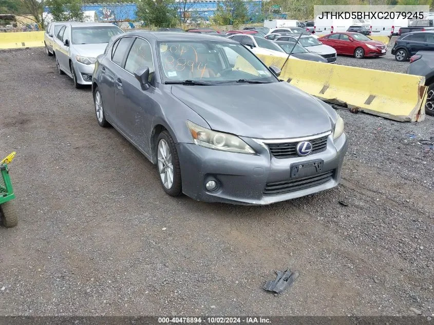 2012 Lexus Ct 200H Premium VIN: JTHKD5BHXC2079245 Lot: 40478894