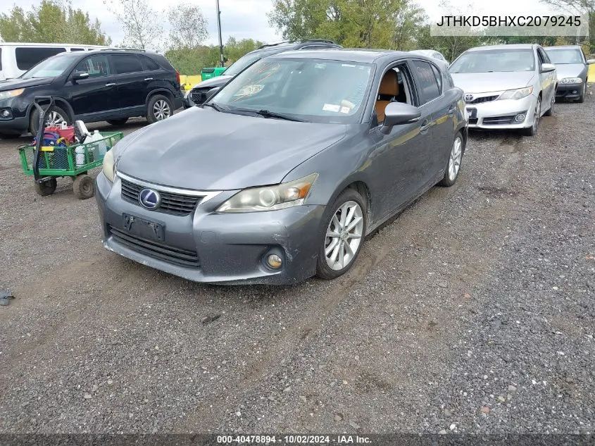 2012 Lexus Ct 200H Premium VIN: JTHKD5BHXC2079245 Lot: 40478894