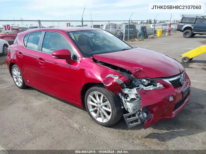 JTHKD5BH8C2107060 2012 Lexus Ct 200H Premium