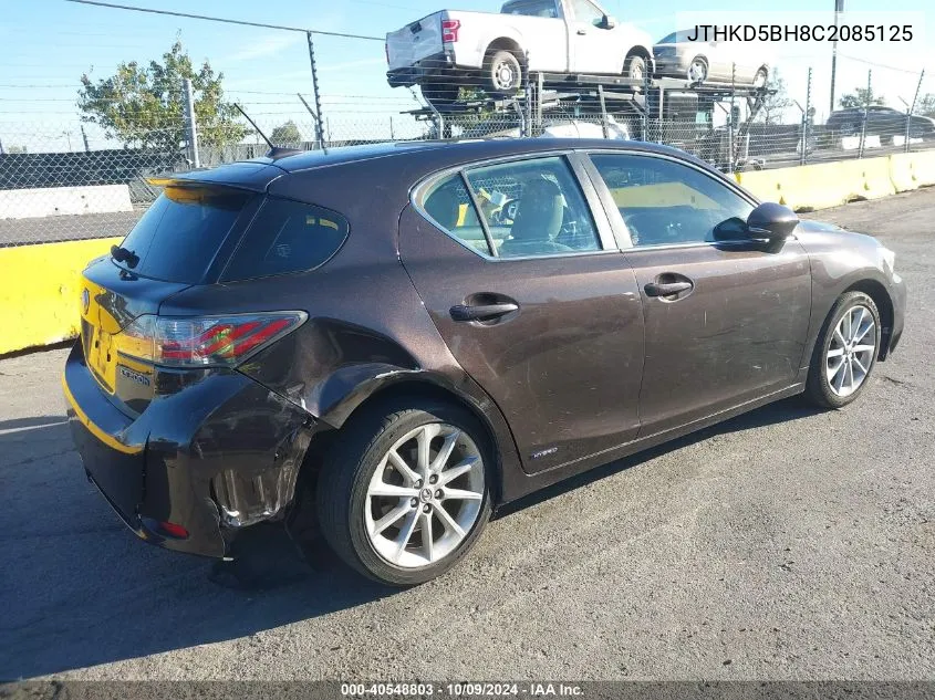 2012 Lexus Ct 200H Premium VIN: JTHKD5BH8C2085125 Lot: 40548803