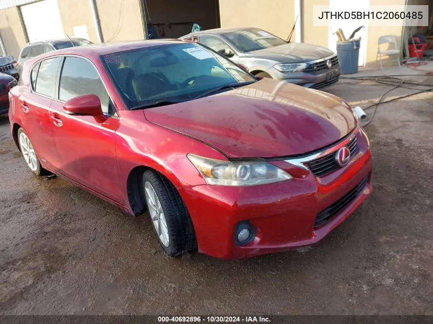 2012 Lexus Ct 200H Premium VIN: JTHKD5BH1C2060485 Lot: 40692896