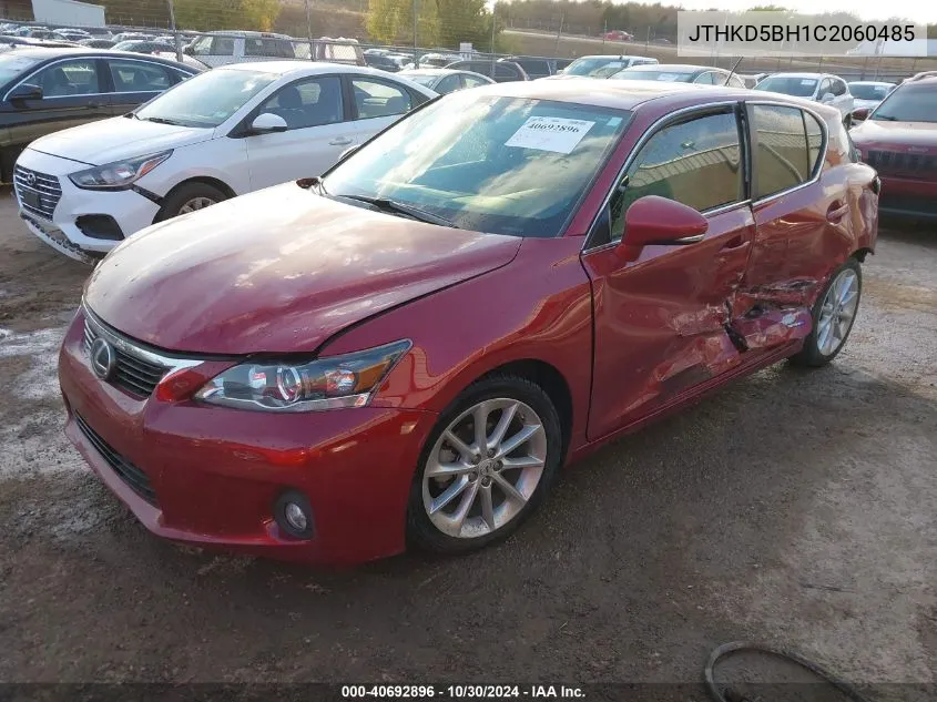 2012 Lexus Ct 200H Premium VIN: JTHKD5BH1C2060485 Lot: 40692896