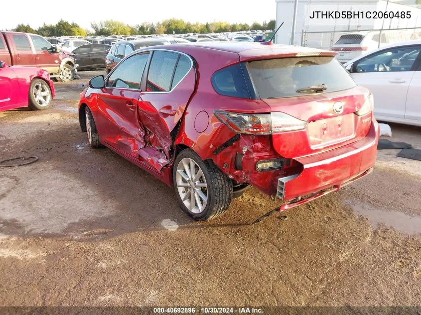 2012 Lexus Ct 200H Premium VIN: JTHKD5BH1C2060485 Lot: 40692896