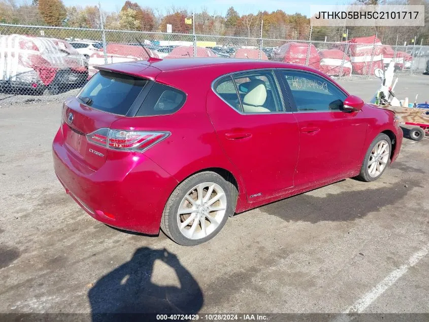 JTHKD5BH5C2101717 2012 Lexus Ct 200H Premium