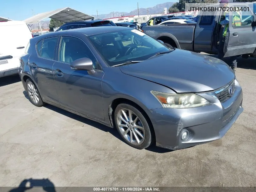 2012 Lexus Ct 200H Premium VIN: JTHKD5BH7C2083401 Lot: 40775701