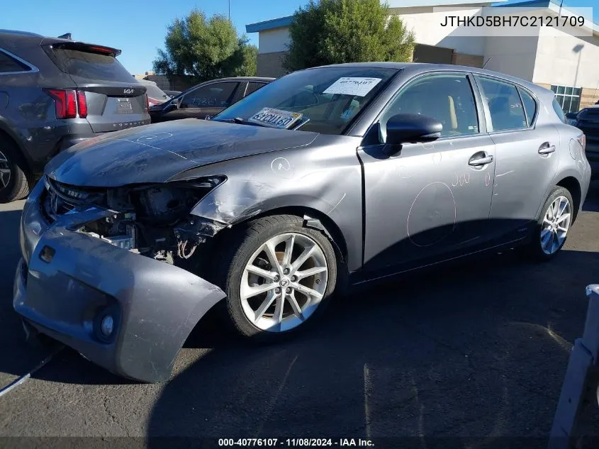 2012 Lexus Ct 200H Premium VIN: JTHKD5BH7C2121709 Lot: 40776107