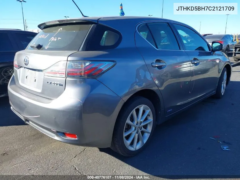 2012 Lexus Ct 200H Premium VIN: JTHKD5BH7C2121709 Lot: 40776107