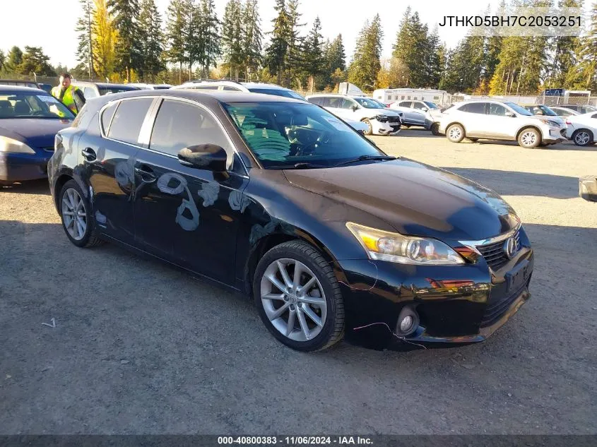 2012 Lexus Ct 200H Premium VIN: JTHKD5BH7C2053251 Lot: 40800383