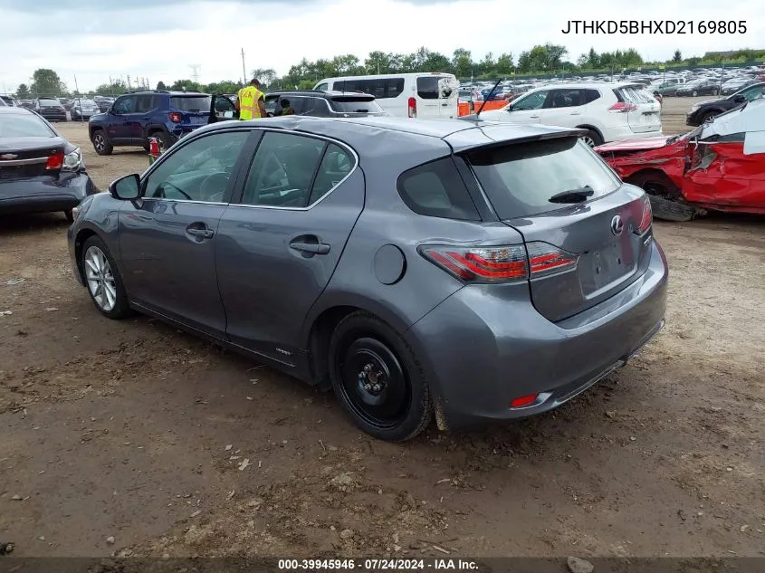 JTHKD5BHXD2169805 2013 Lexus Ct 200H