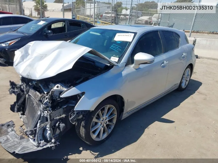 JTHKD5BH0D2135310 2013 Lexus Ct 200H