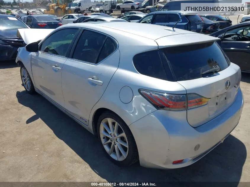 JTHKD5BH0D2135310 2013 Lexus Ct 200H