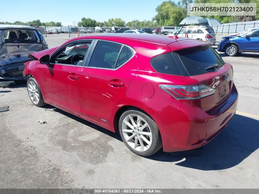 JTHKD5BH7D2123400 2013 Lexus Ct 200H