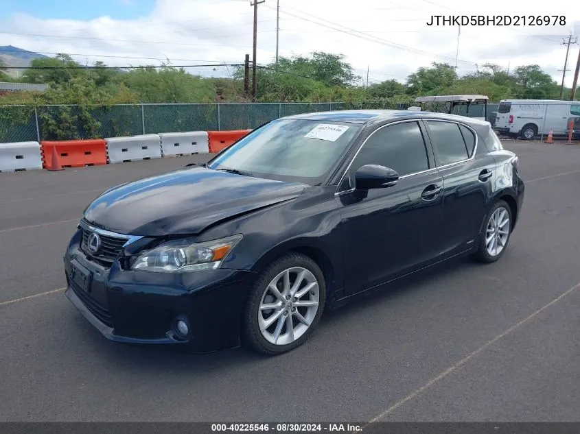 2013 Lexus Ct 200H VIN: JTHKD5BH2D2126978 Lot: 40225546