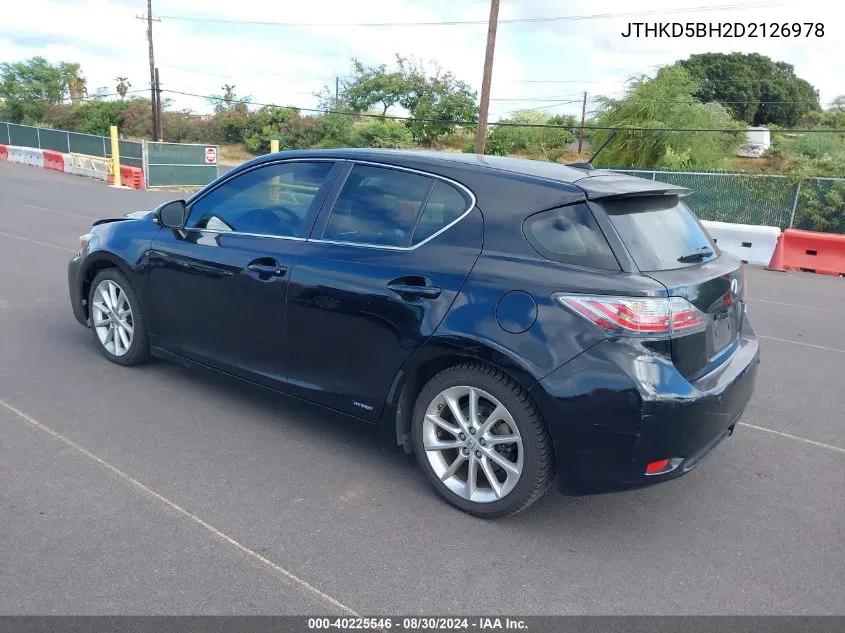 2013 Lexus Ct 200H VIN: JTHKD5BH2D2126978 Lot: 40225546