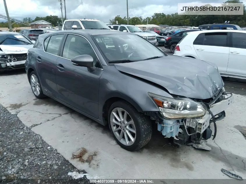 2013 Lexus Ct 200H VIN: JTHKD5BH3D2167247 Lot: 40373359