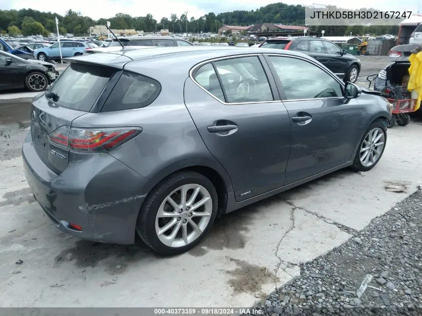 2013 Lexus Ct 200H VIN: JTHKD5BH3D2167247 Lot: 40373359