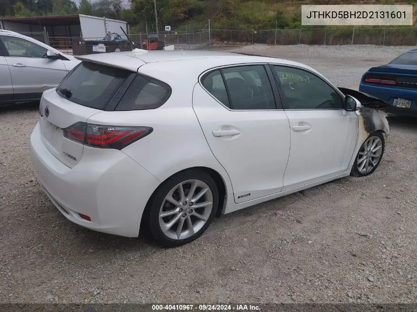 2013 Lexus Ct 200H Hybrid VIN: JTHKD5BH2D2131601 Lot: 40410967