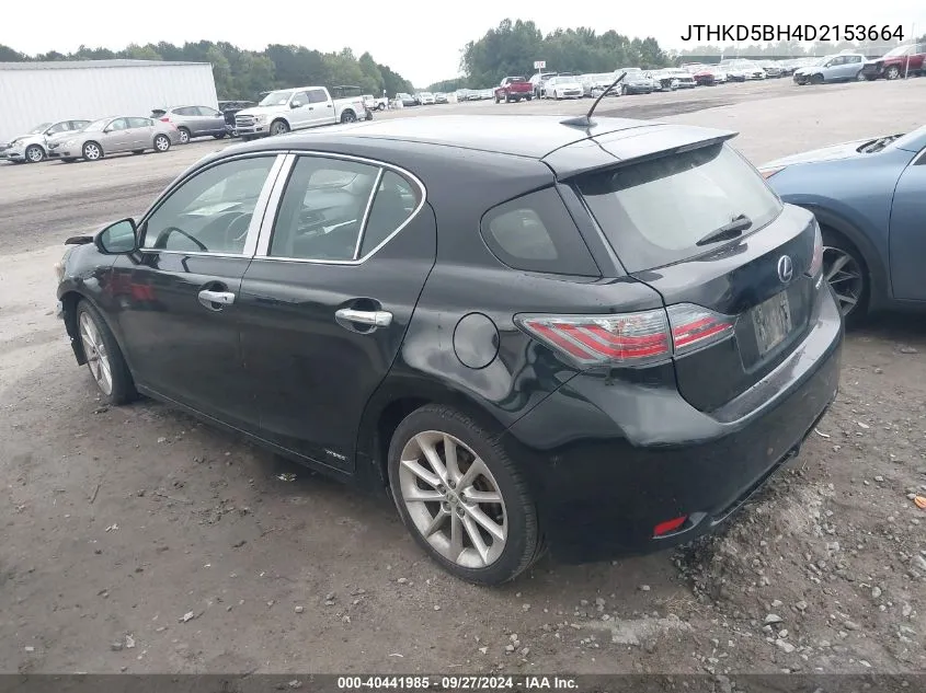 JTHKD5BH4D2153664 2013 Lexus Ct 200H