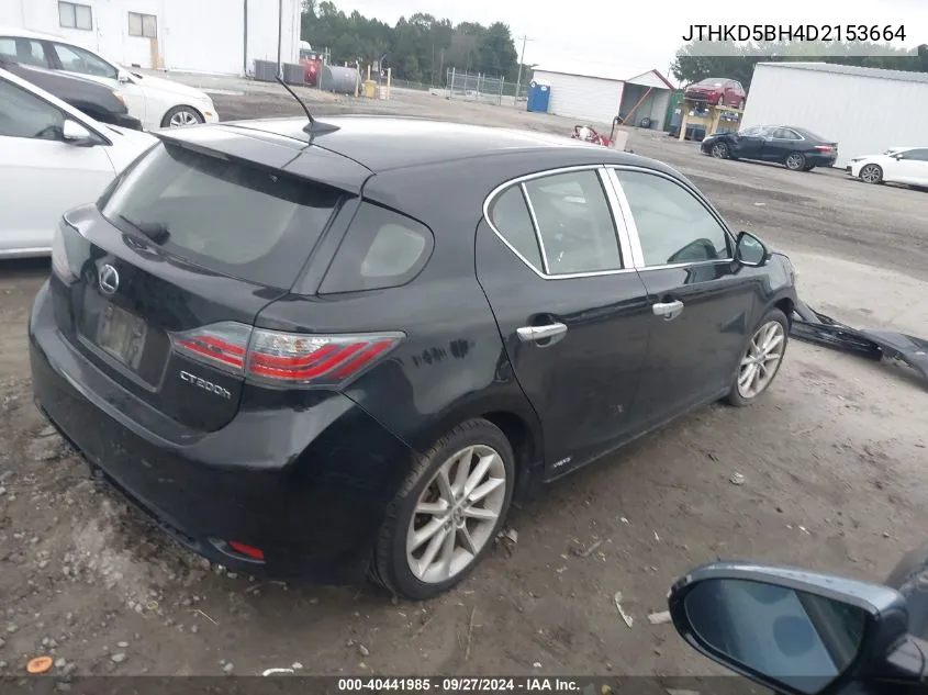 JTHKD5BH4D2153664 2013 Lexus Ct 200H