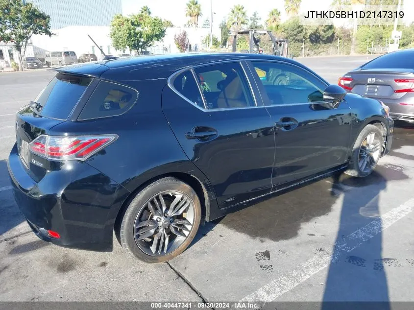 2013 Lexus Ct 200H VIN: JTHKD5BH1D2147319 Lot: 40447341