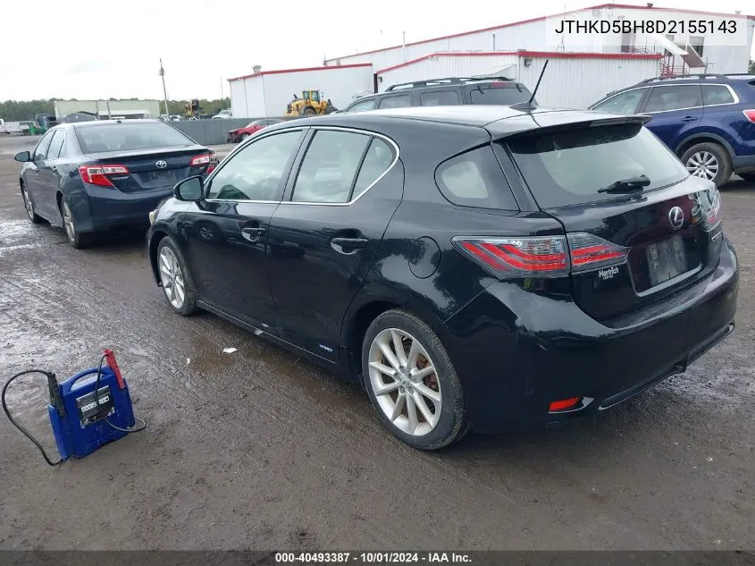 2013 Lexus Ct 200H VIN: JTHKD5BH8D2155143 Lot: 40493387