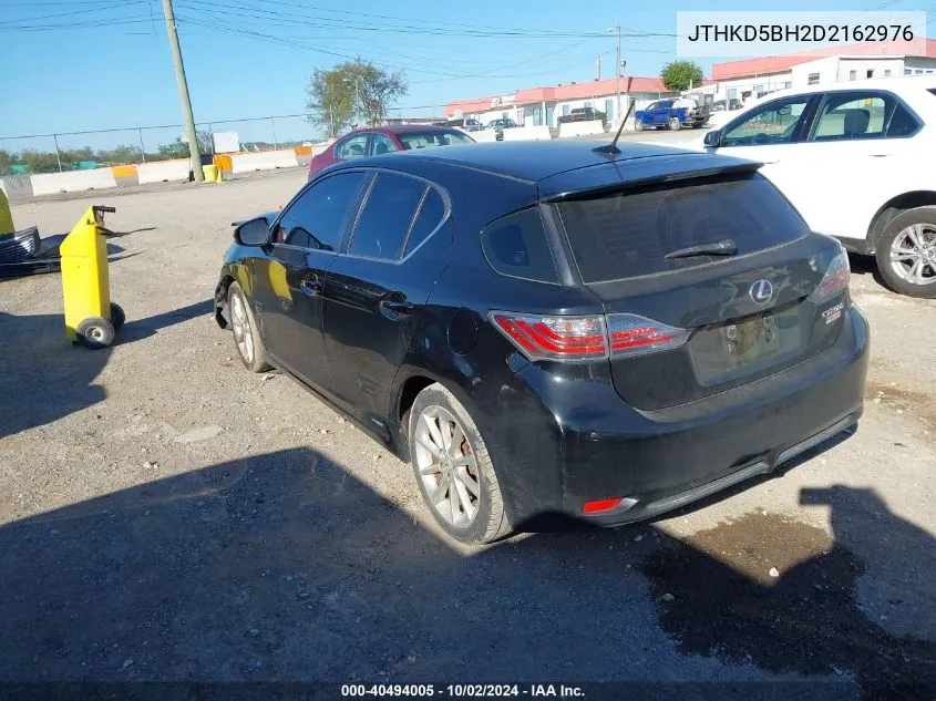 2013 Lexus Ct 200H VIN: JTHKD5BH2D2162976 Lot: 40494005