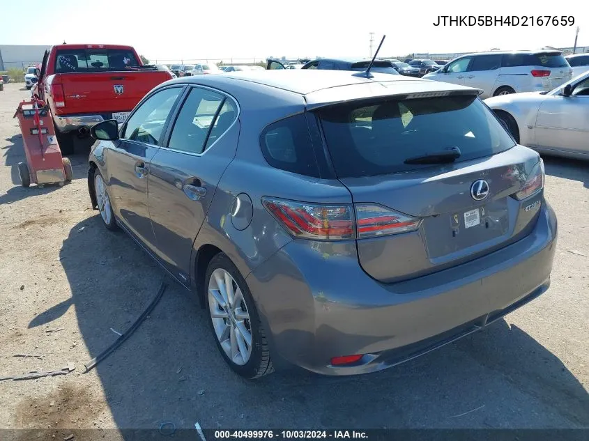 JTHKD5BH4D2167659 2013 Lexus Ct 200H