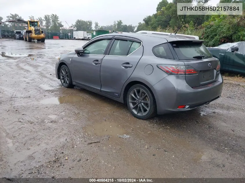 2013 Lexus Ct 200H VIN: JTHKD5BH5D2157884 Lot: 40504215