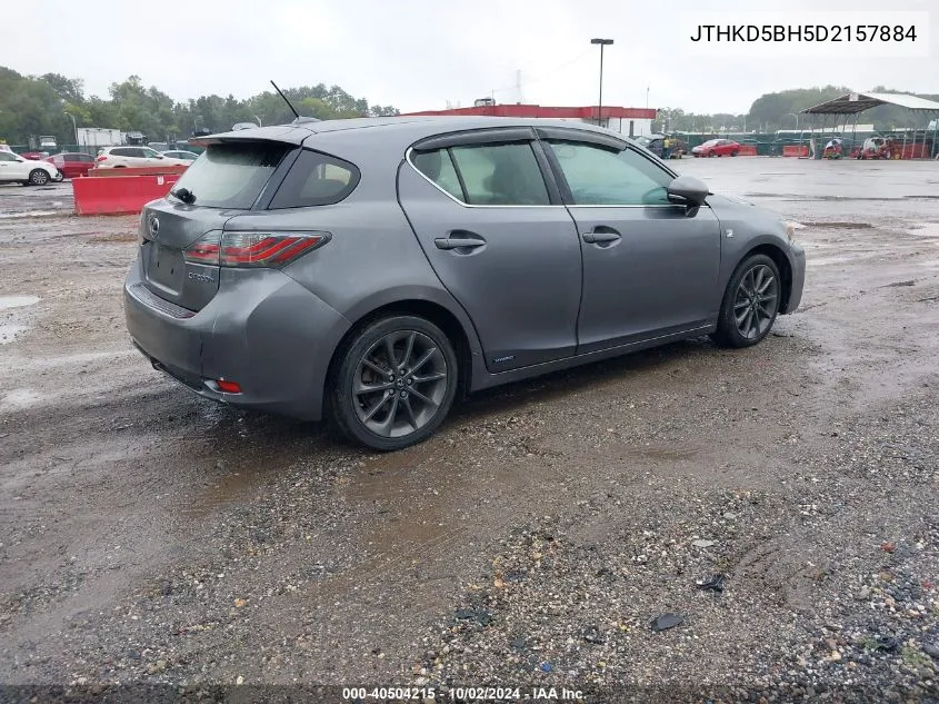 2013 Lexus Ct 200H VIN: JTHKD5BH5D2157884 Lot: 40504215