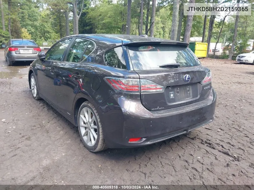 JTHKD5BH2D2159365 2013 Lexus Ct 200H