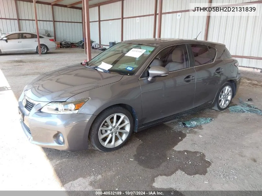 2013 Lexus Ct 200 VIN: JTHKD5BH2D2131839 Lot: 40532189