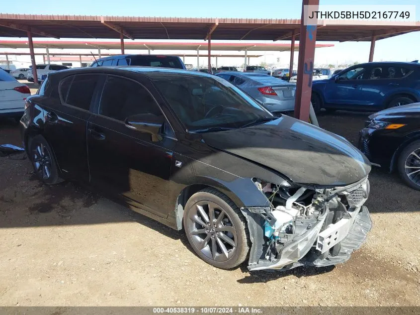 2013 Lexus Ct 200 VIN: JTHKD5BH5D2167749 Lot: 40538319