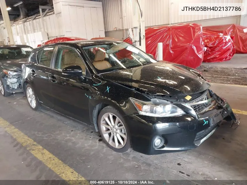 2013 Lexus Ct 200H VIN: JTHKD5BH4D2137786 Lot: 40619125