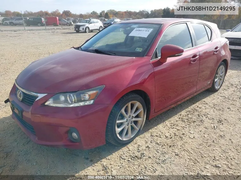 2013 Lexus Ct 200H VIN: JTHKD5BH1D2149295 Lot: 40803719