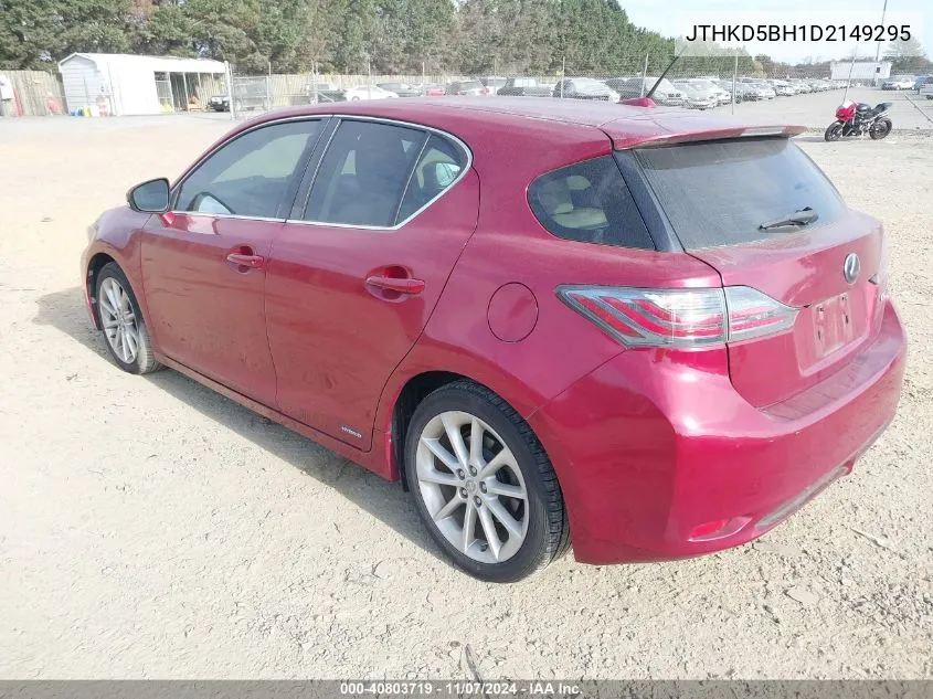 2013 Lexus Ct 200H VIN: JTHKD5BH1D2149295 Lot: 40803719