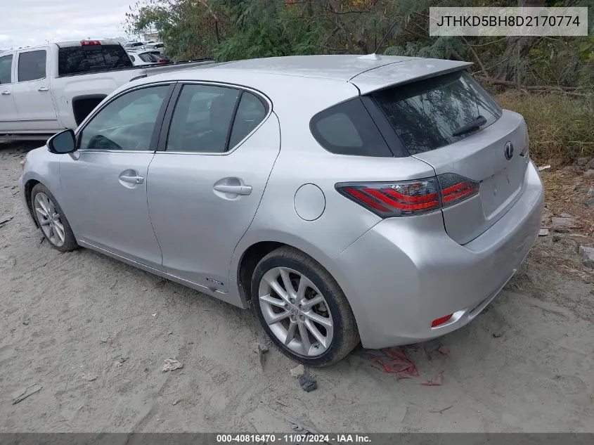 2013 Lexus Ct 200H VIN: JTHKD5BH8D2170774 Lot: 40816470