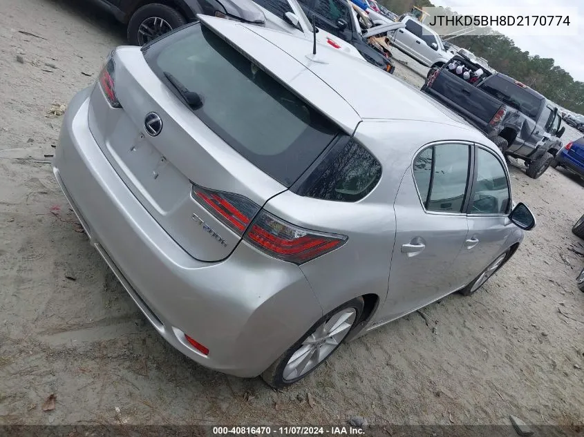 2013 Lexus Ct 200H VIN: JTHKD5BH8D2170774 Lot: 40816470