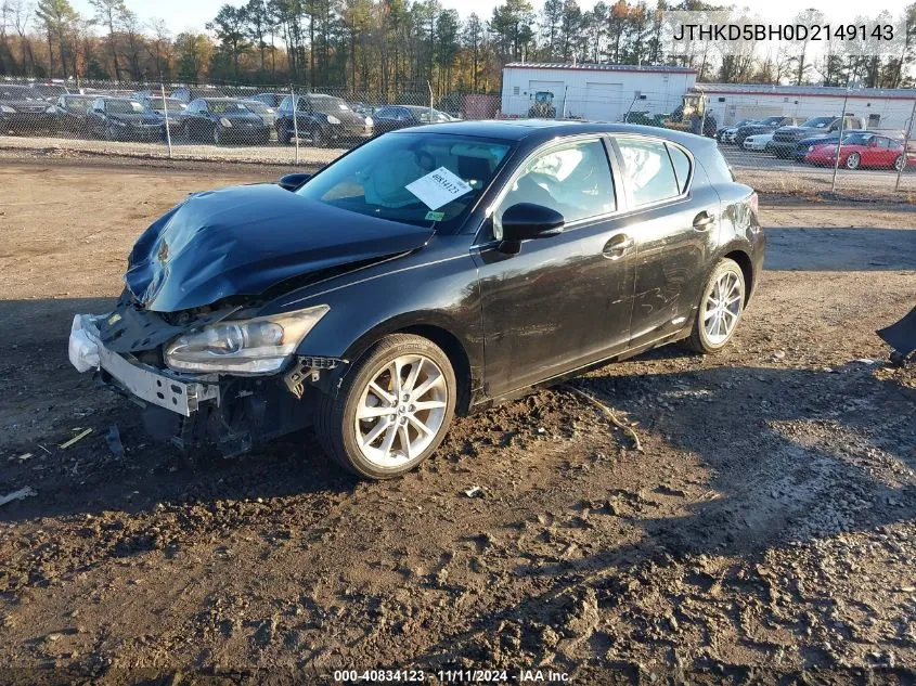 2013 Lexus Ct 200H VIN: JTHKD5BH0D2149143 Lot: 40834123