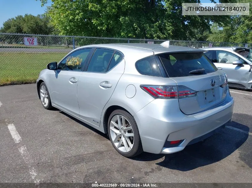 2014 Lexus Ct 200H VIN: JTHKD5BH7E2184070 Lot: 40222569