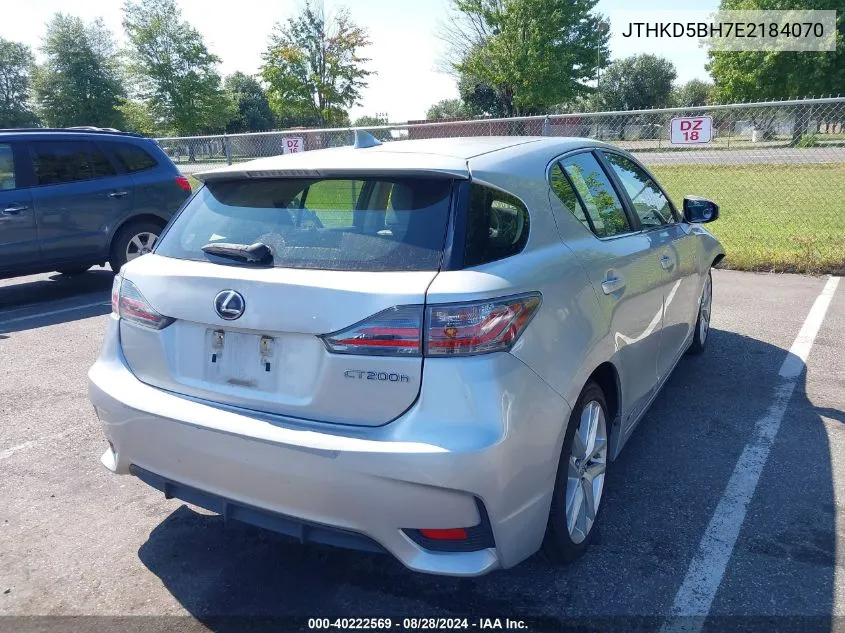 2014 Lexus Ct 200H VIN: JTHKD5BH7E2184070 Lot: 40222569