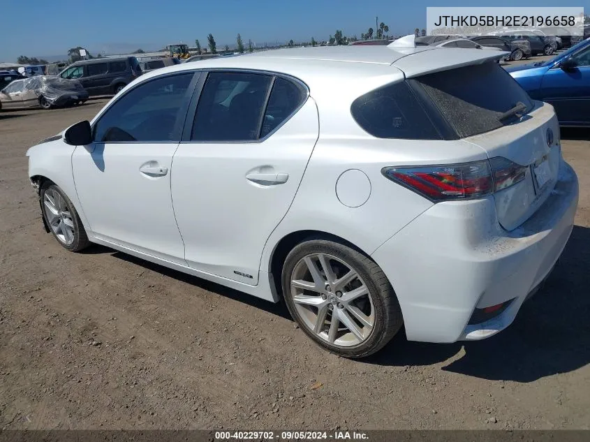 2014 Lexus Ct 200H VIN: JTHKD5BH2E2196658 Lot: 40229702